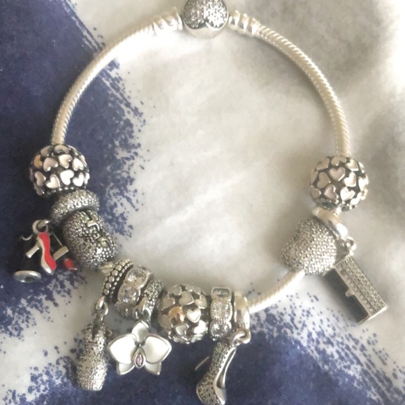 Pandora Jewelry - Authentic pandora bracelet with authentic charms